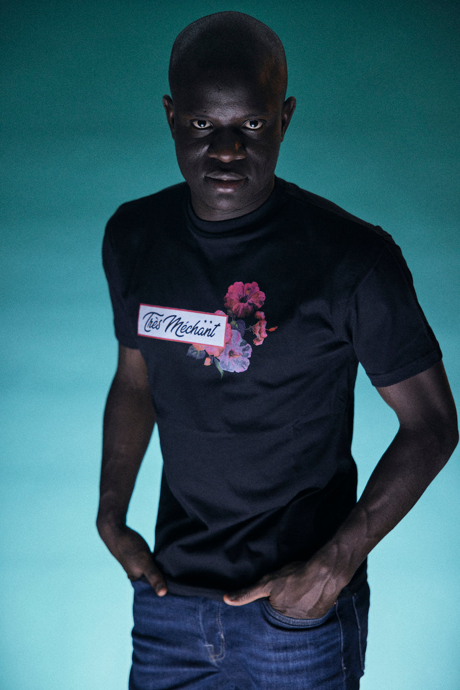 T-shirt Hibiscus Noir